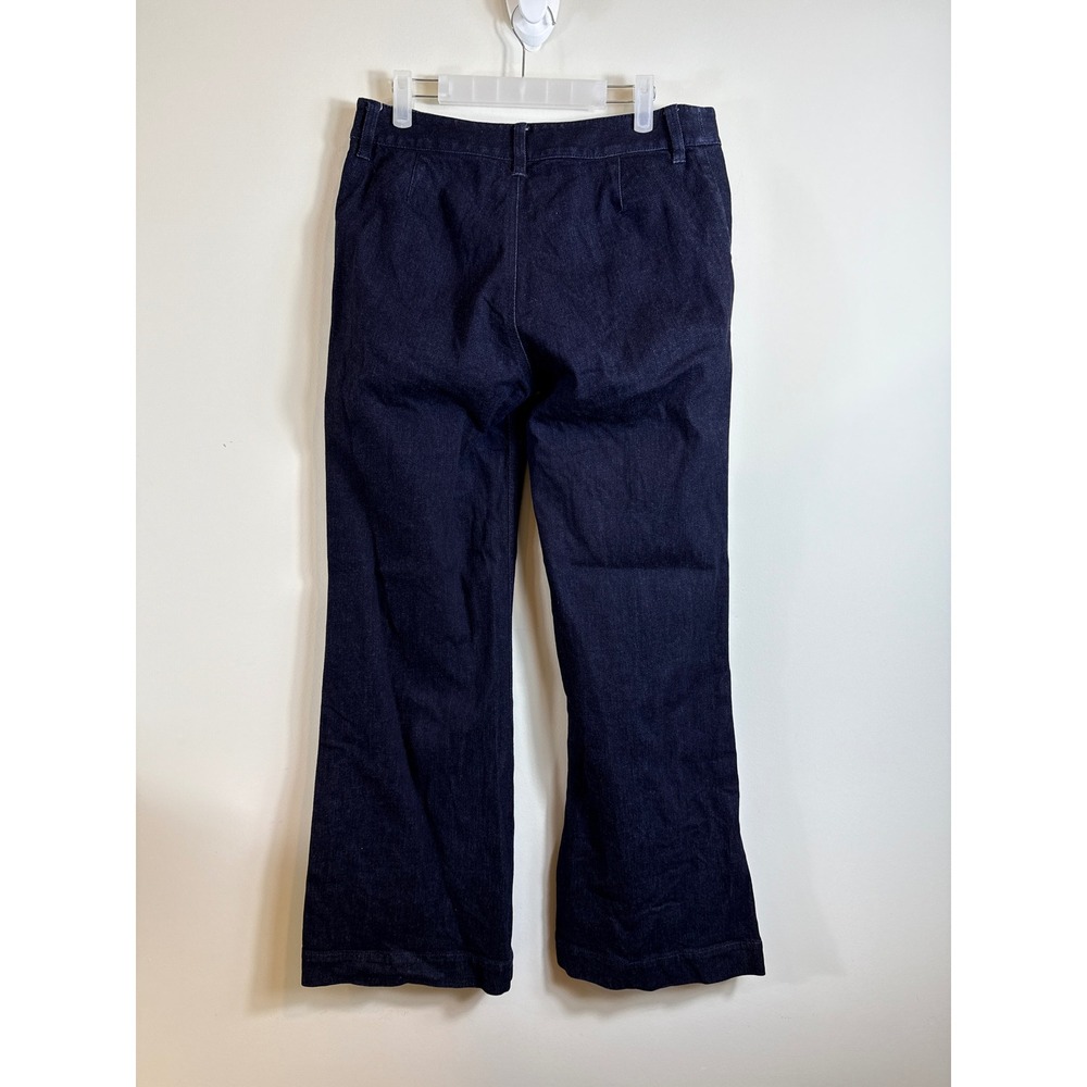 Lauren Jeans Co. Ralph Lauren Dark Blue Wash‎ Denim Wide Leg Jeans Women Size 8 - Picture 4 of 5